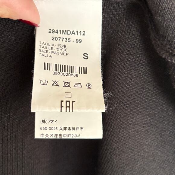 MSGM Sweater Dress S Floral Rose Balloon Sleeve Wool Black Quiet Luxury Glam - Picture 4 of 8